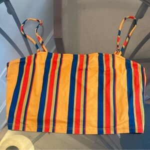 🔴 4/$12 Women’s Forever 21 Colorful Striped Crop Top Bralette Size Large